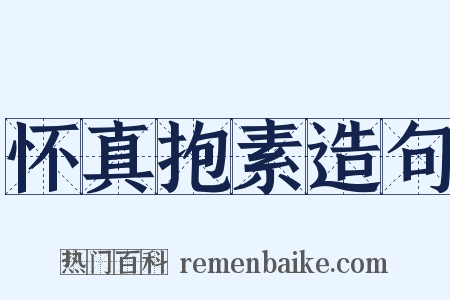 怀真抱素造句是什么意思的图片